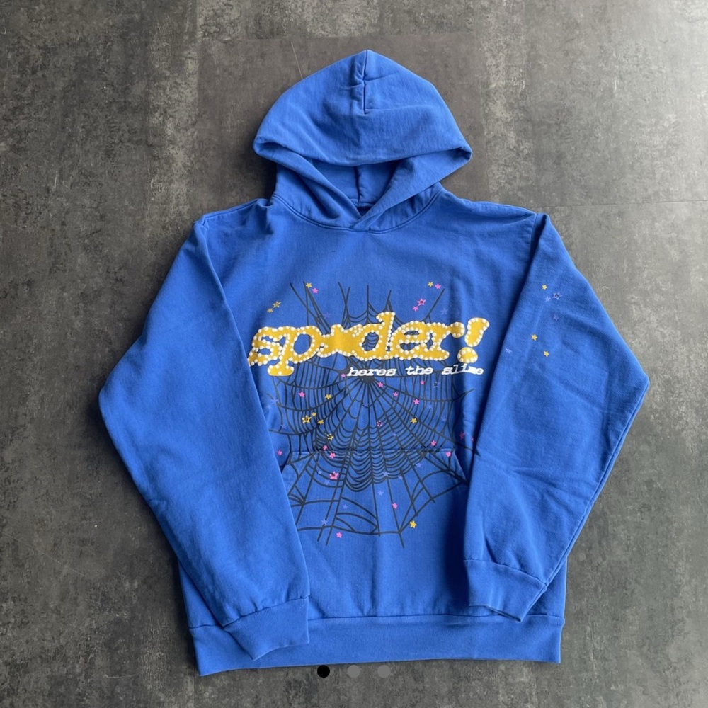 sp5der TC blue hoodie size S and M